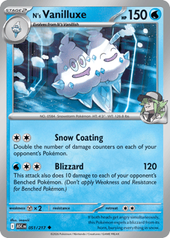 N's Vanilluxe - Ascended Heroes 51 Pokemon TCG Card