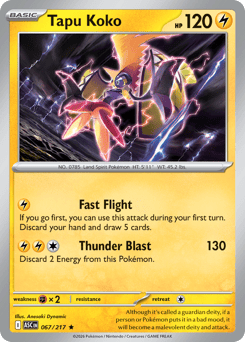 Tapu Koko - Ascended Heroes 67 Pokemon TCG Card
