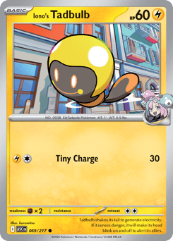 Iono's Tadbulb - Ascended Heroes 69 Pokemon TCG Card