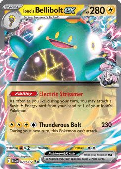 Iono's Bellibolt ex - Ascended Heroes 70 Pokemon TCG Card