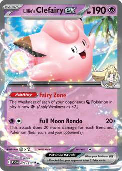 Lillie's Clefairy ex - Ascended Heroes 76 Pokemon TCG Card