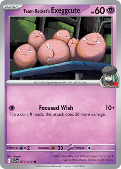 Team Rocket's Exeggcute - Ascended Heroes 77 Pokemon TCG Card
