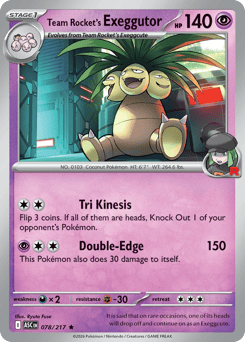 Team Rocket's Exeggutor - Ascended Heroes 78 Pokemon TCG Card