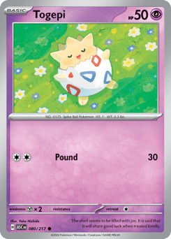 Togepi - Ascended Heroes 80 Pokemon TCG Card
