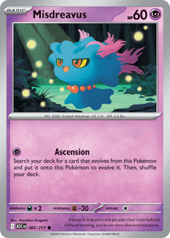 Misdreavus - Ascended Heroes 85 Pokemon TCG Card