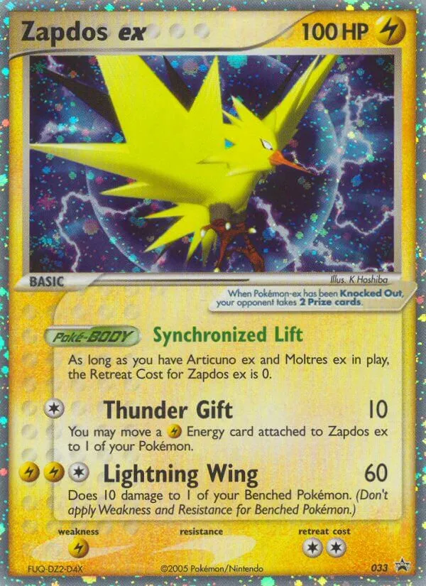 Zapdos ex - Nintendo Black Star Promos #33