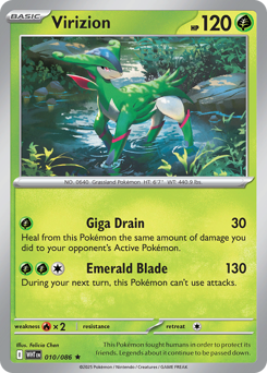 Virizion - White Flare 10 Pokemon TCG Card