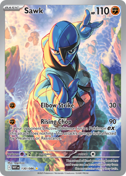 Sawk - White Flare 130 Pokemon TCG Card