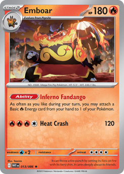 Emboar - White Flare 13 Pokemon TCG Card