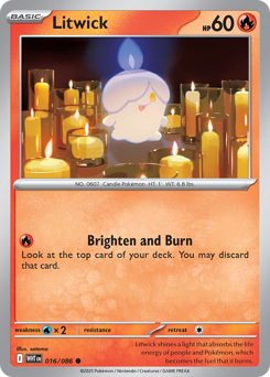 Litwick - White Flare 16 Pokemon TCG Card