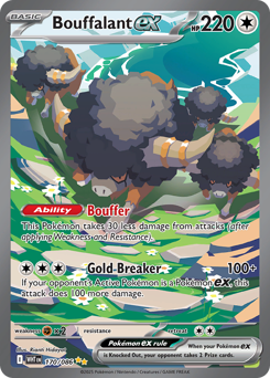 Bouffalant ex - White Flare 170 Pokemon TCG Card