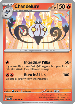 Chandelure - White Flare 18 Pokemon TCG Card