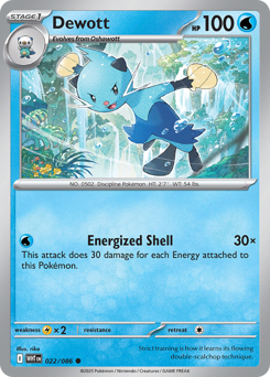 Dewott - White Flare 22 Pokemon TCG Card