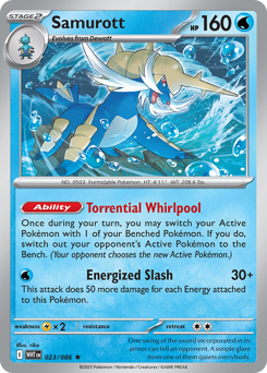 Samurott - White Flare 23 Pokemon TCG Card