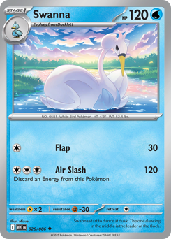 Swanna - White Flare 26 Pokemon TCG Card