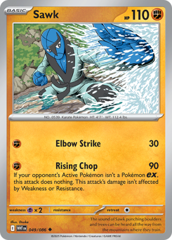 Sawk - White Flare 49 Pokemon TCG Card
