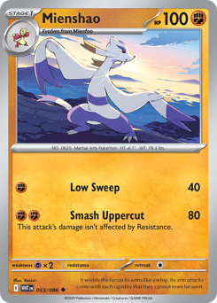 Mienshao - White Flare 53 Pokemon TCG Card