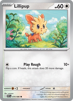 Lillipup - White Flare 74 Pokemon TCG Card