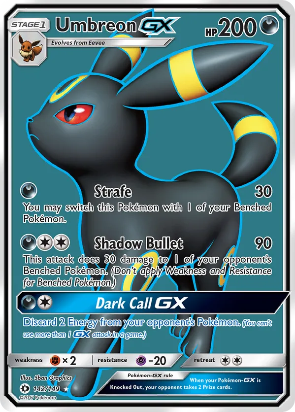 Umbreon-GX - Sun & Moon #142