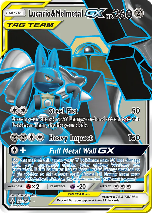 Lucario & Melmetal-GX - Unbroken Bonds #203