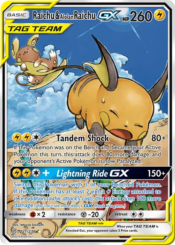 Raichu & Alolan Raichu-GX - Unified Minds #221