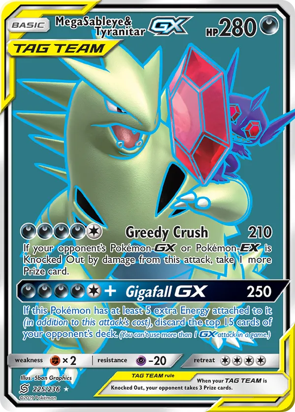 Mega Sableye & Tyranitar-GX - Unified Minds #225