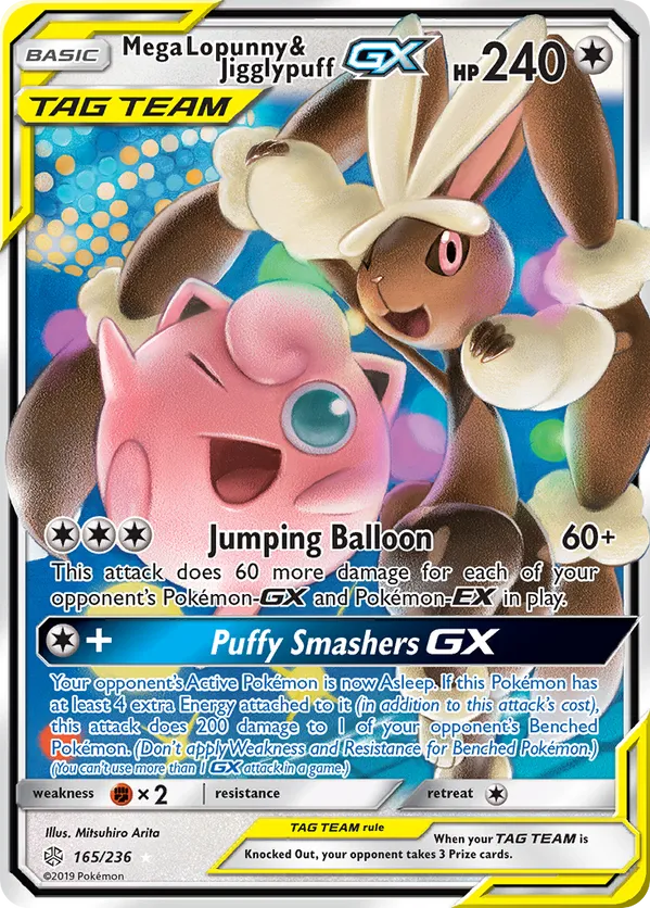 Mega Lopunny & Jigglypuff-GX - Cosmic Eclipse #165