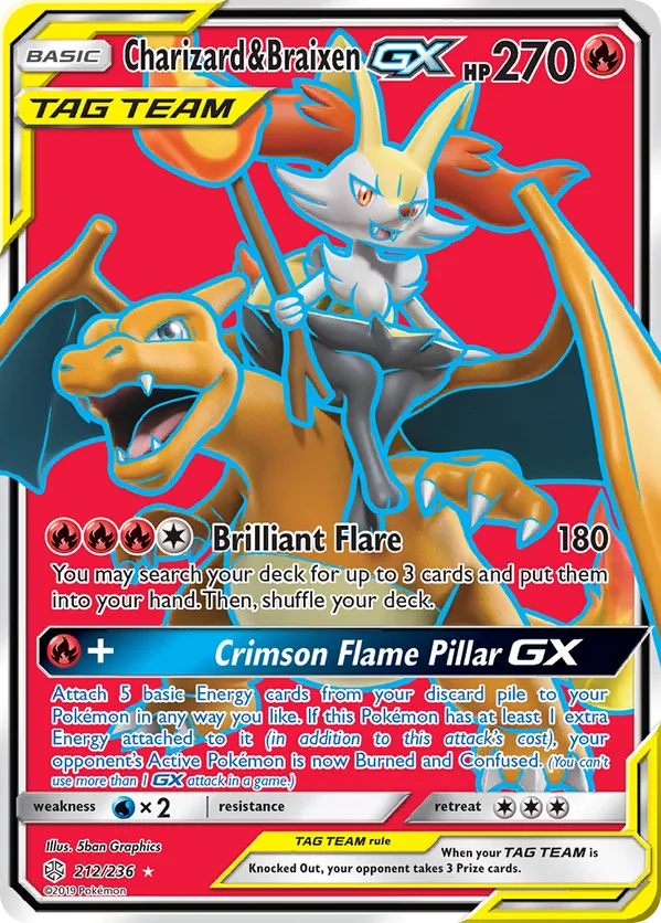 Charizard & Braixen-GX - Cosmic Eclipse #212
