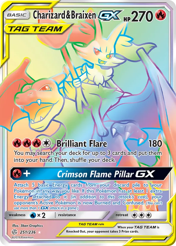 Charizard & Braixen-GX - Cosmic Eclipse #251