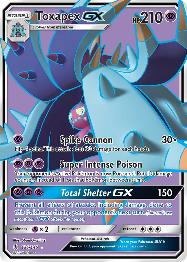 Toxapex-GX - Guardians Rising #136