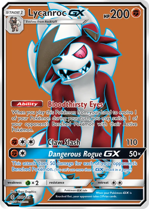 Lycanroc-GX - Guardians Rising #138