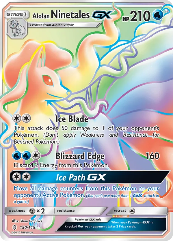 Alolan Ninetales-GX - Guardians Rising #150