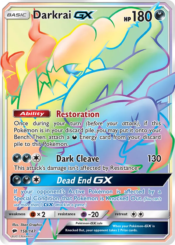 Darkrai-GX - Burning Shadows #158