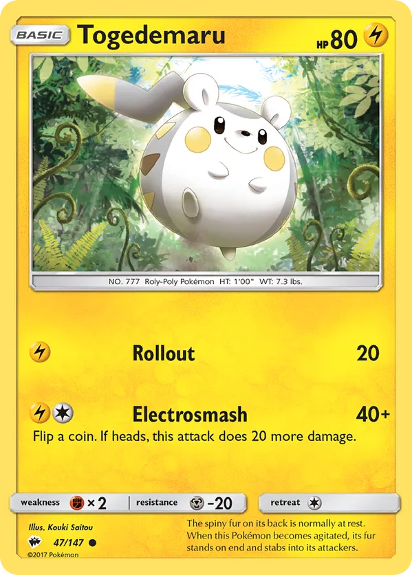 Togedemaru - Burning Shadows #47