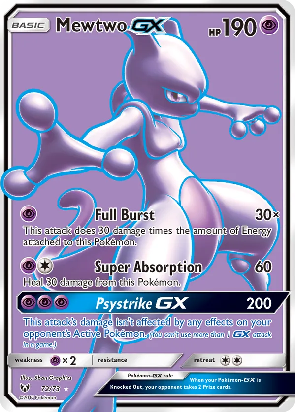 Mewtwo-GX - Shining Legends #72
