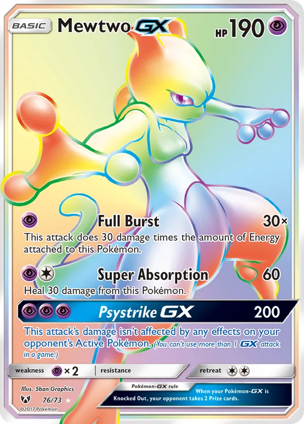 Mewtwo-GX - Shining Legends #76