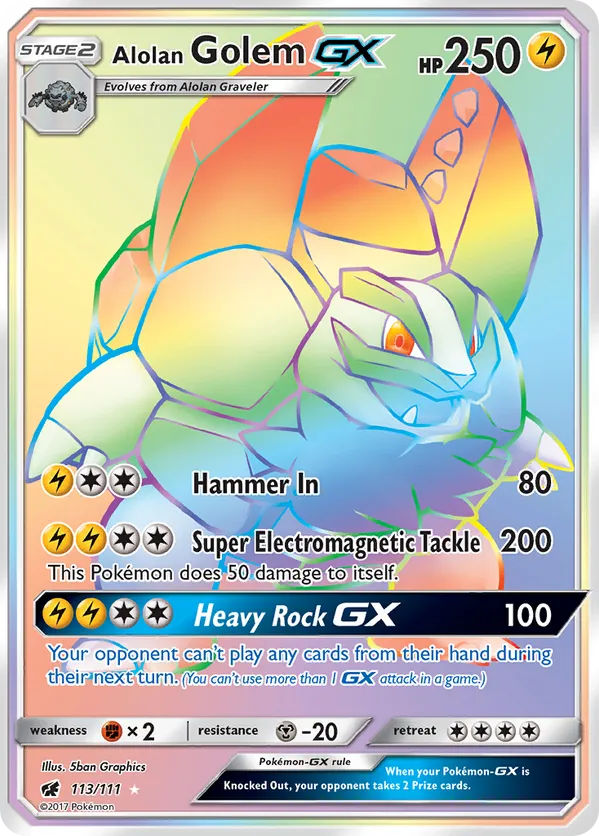 Alolan Golem-GX - Crimson Invasion #113