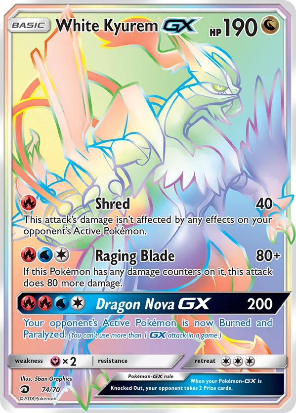 White Kyurem-GX - Dragon Majesty #74