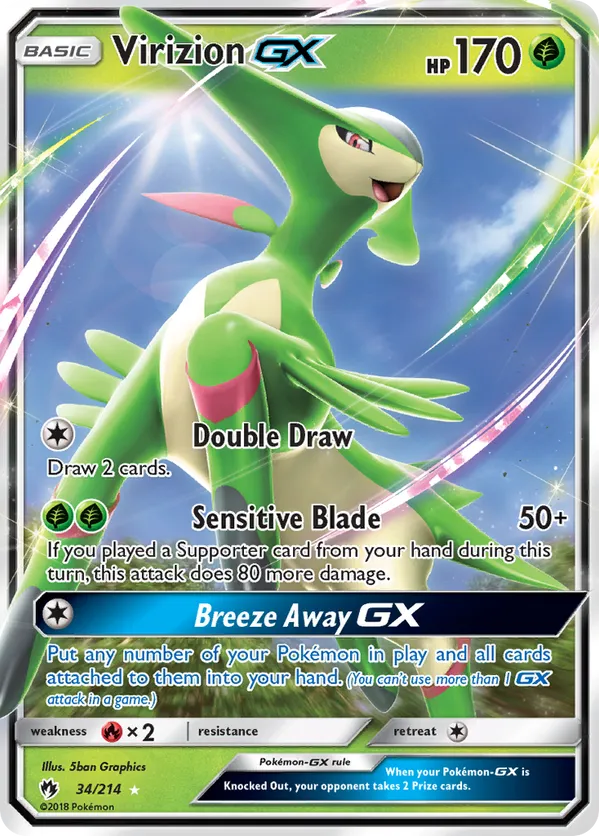 Virizion-GX - Lost Thunder #34