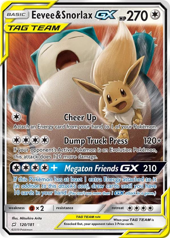 Eevee & Snorlax-GX - Team Up #120
