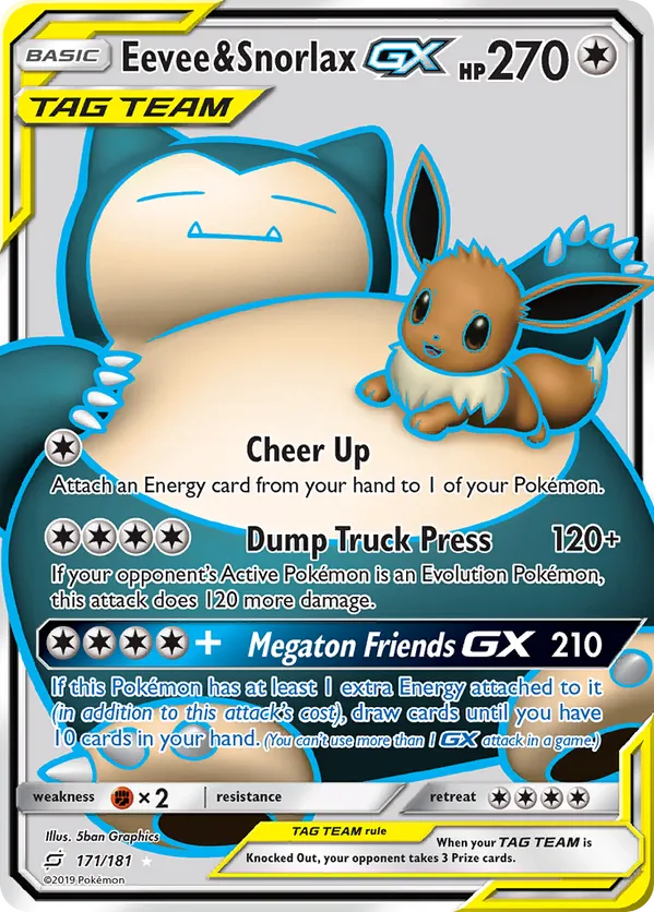 Eevee & Snorlax-GX - Team Up #171
