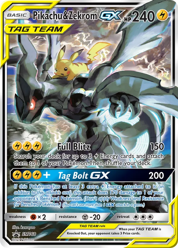 Pikachu & Zekrom-GX - SM Black Star Promos #SM168