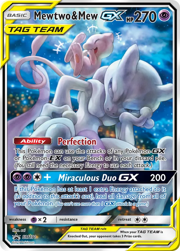 Mewtwo & Mew-GX - SM Black Star Promos #SM191