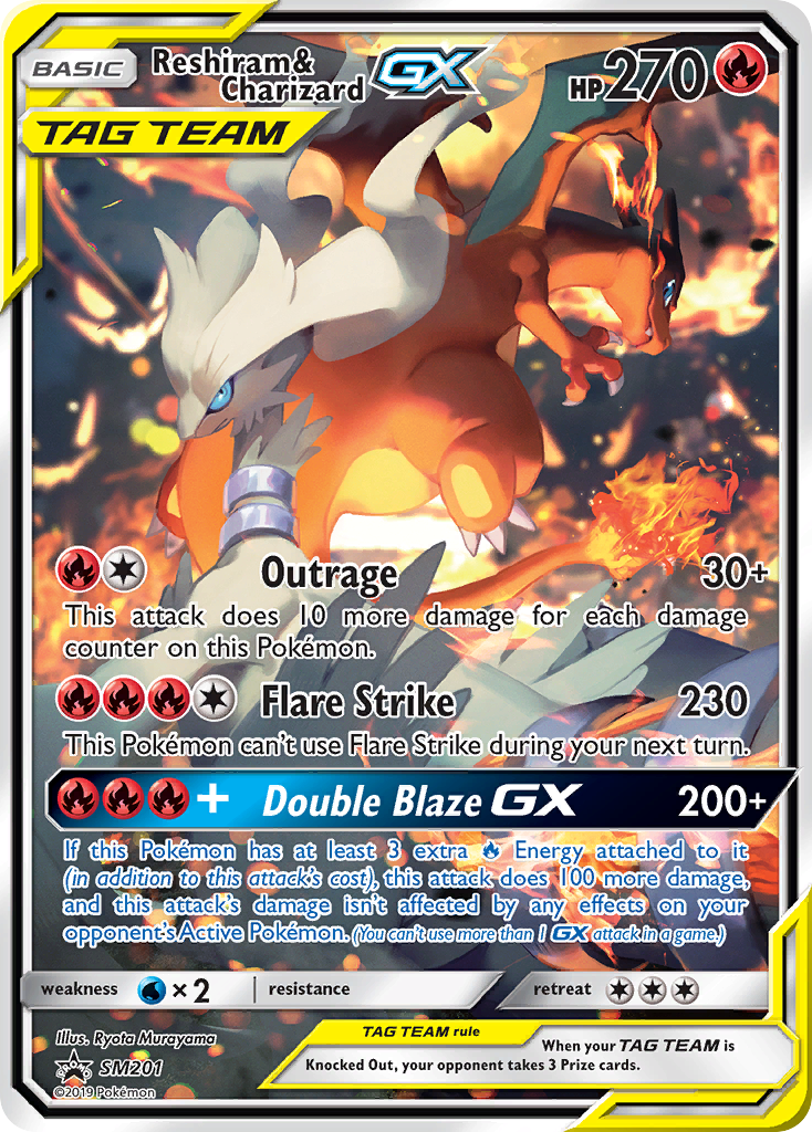 Reshiram & Charizard-GX - SM Black Star Promos #SM201