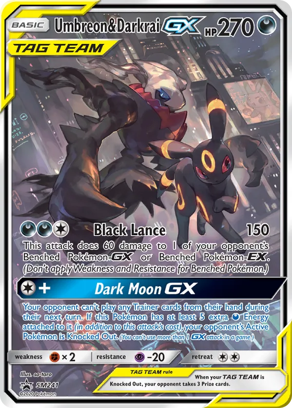Umbreon & Darkrai-GX - SM Black Star Promos #SM241