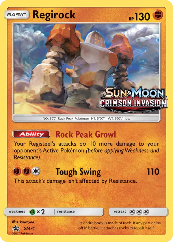 Regirock - SM Black Star Promos #SM74