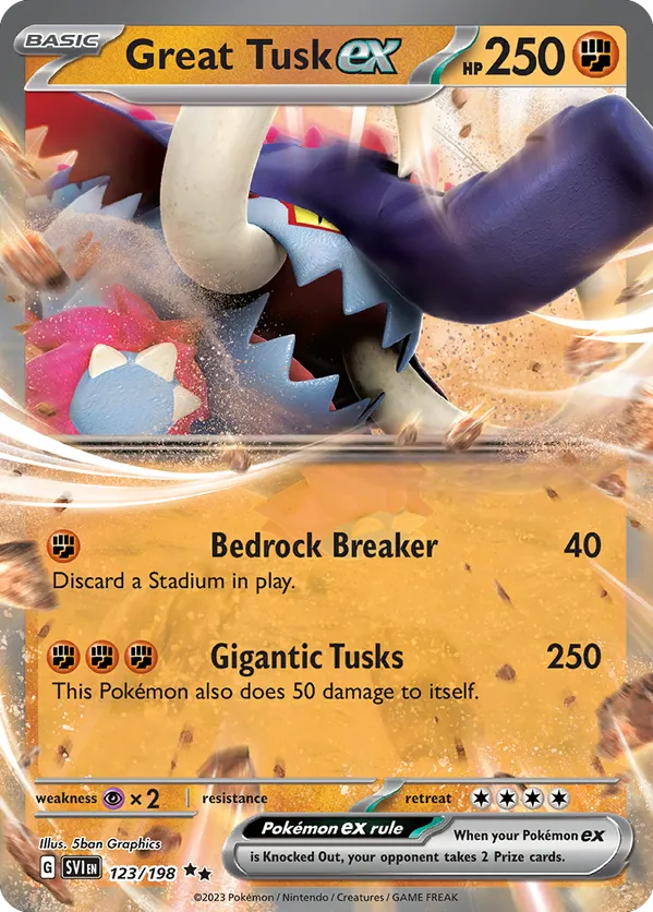 Great Tusk ex - Scarlet & Violet #123
