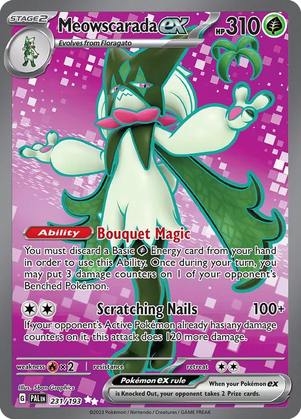 Meowscarada ex - Paldea Evolved #231