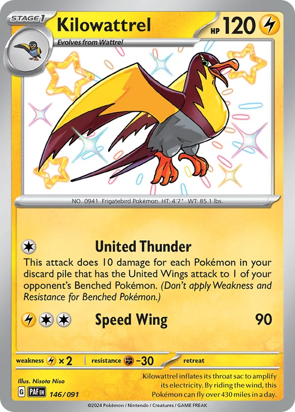 Kilowattrel - Paldean Fates #146