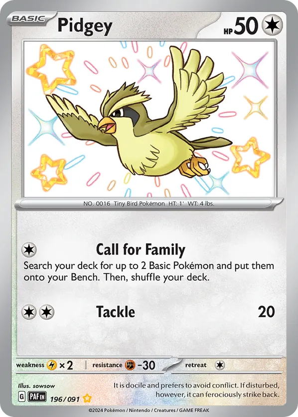 Pidgey - Paldean Fates #196